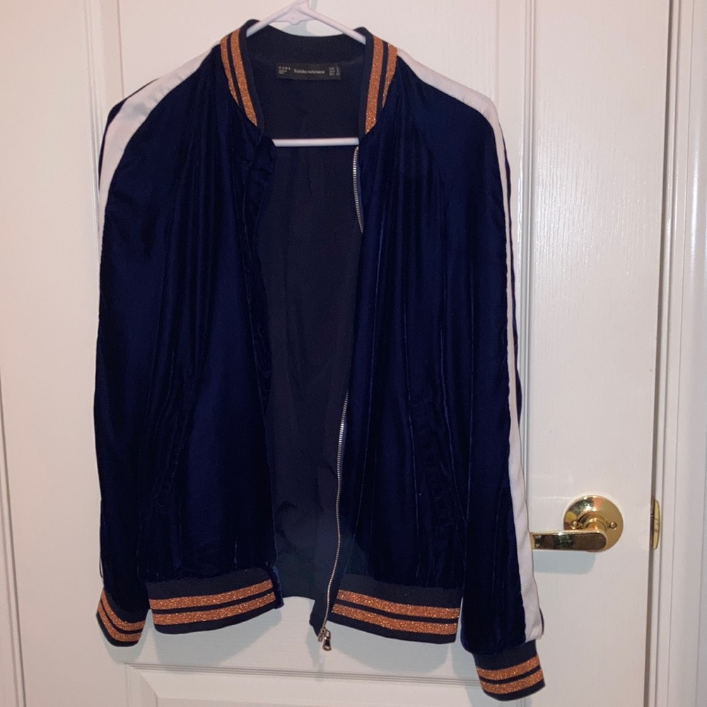Zara embroidered bomber jacket